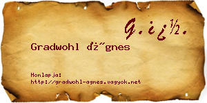 Gradwohl Ágnes névjegykártya