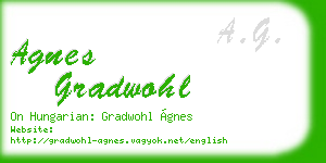 agnes gradwohl business card